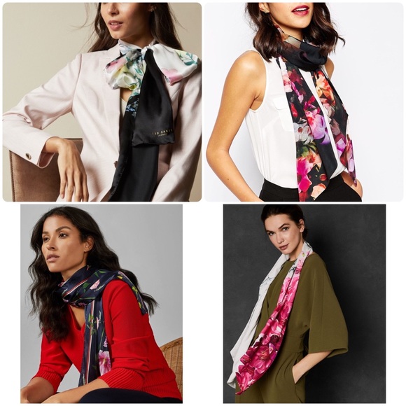 Ted Baker Houdini Skinny Silk Scarf - Picture 6 of 7